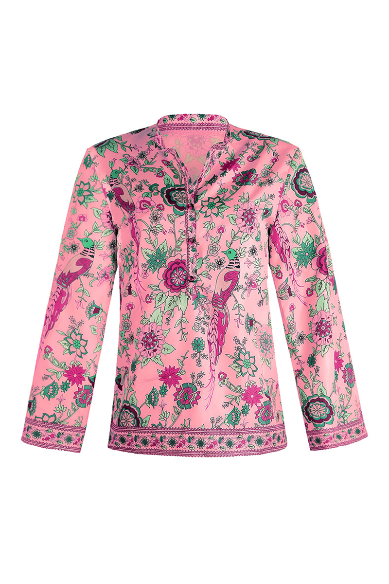 Riza - printed loose casual shirt