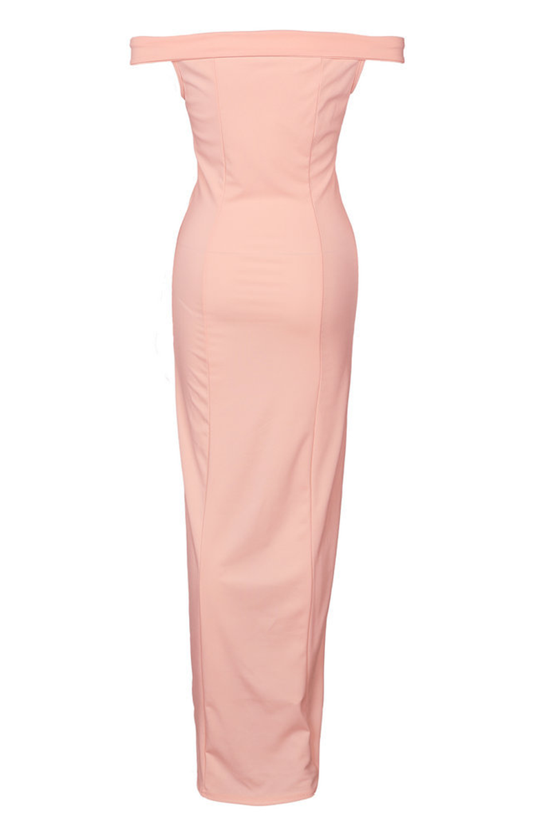 Women's Off-Shoulder Evening Gown - Floor-Length - High Slit - Elegant Formal Wear