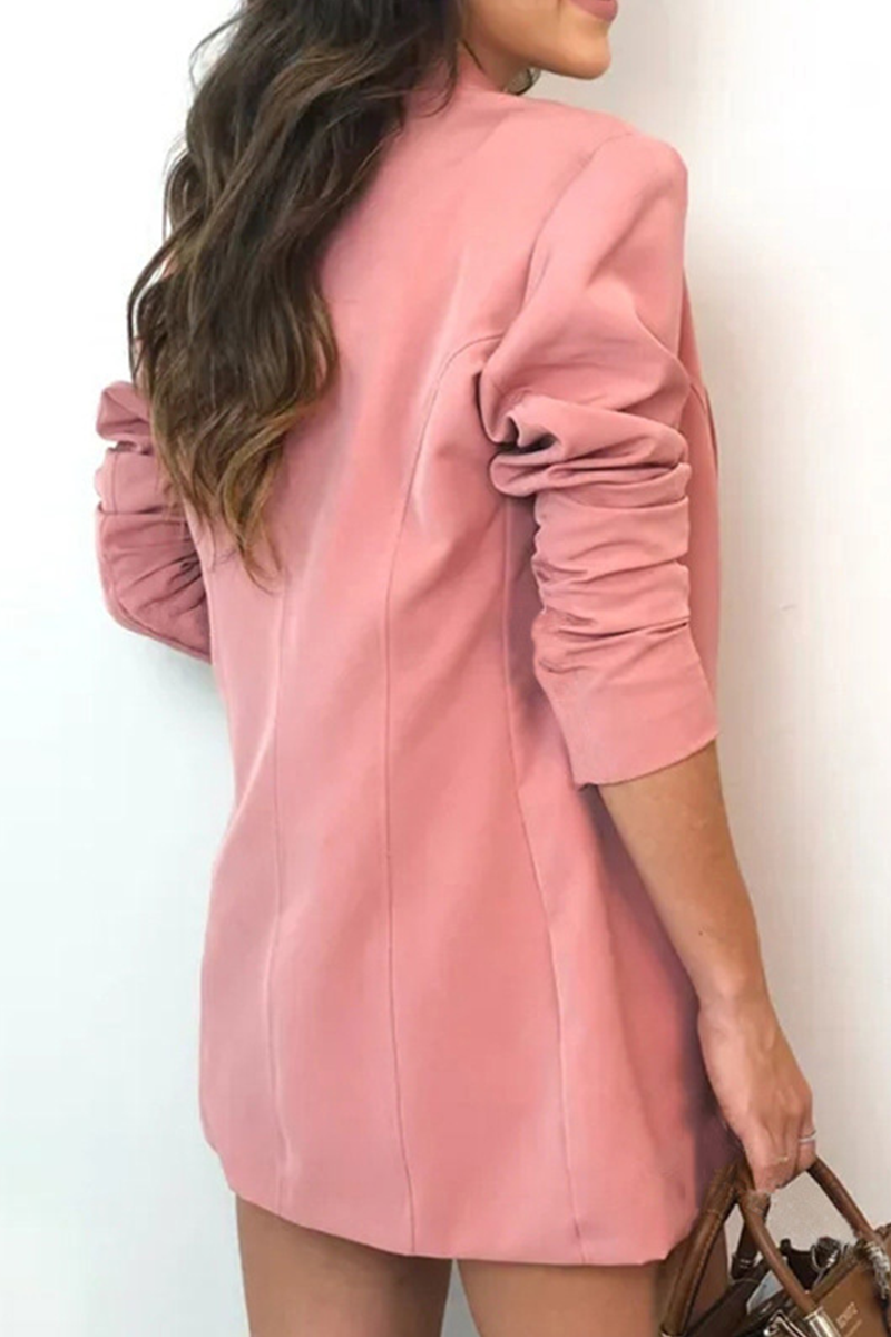 Mariella - casual solid with bow turn-back collar three piece set