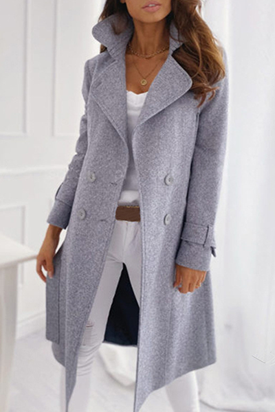 Gizela - lapel button closure trench coat