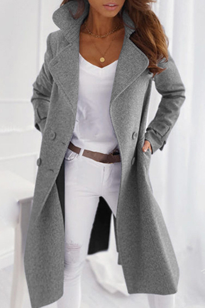 Gizela - lapel button closure trench coat