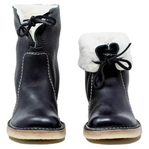 Women's casual lace-up snow boots