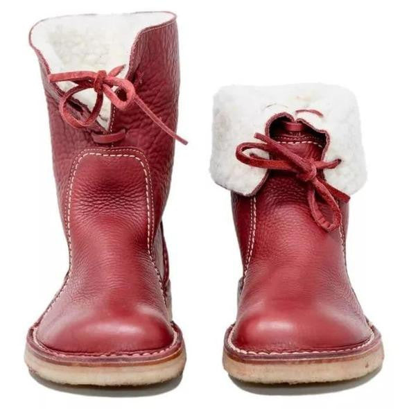 Women's casual lace-up snow boots
