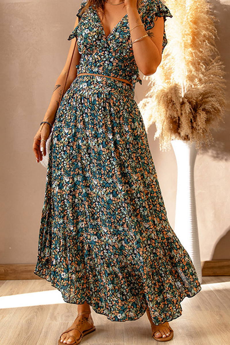 Malie - floral print two pieces set