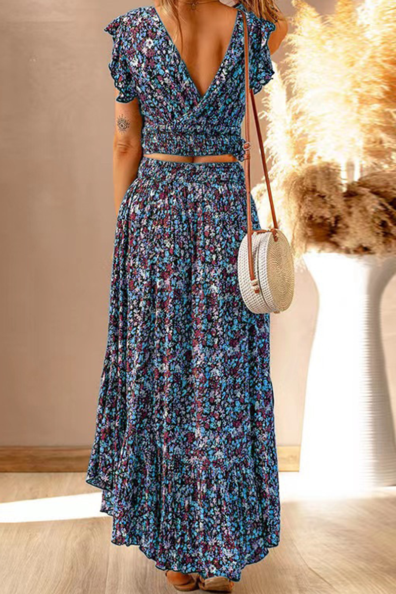 Malie - floral print two pieces set