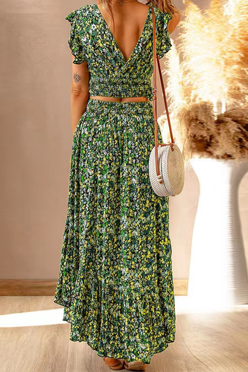 Malie - floral print two pieces set