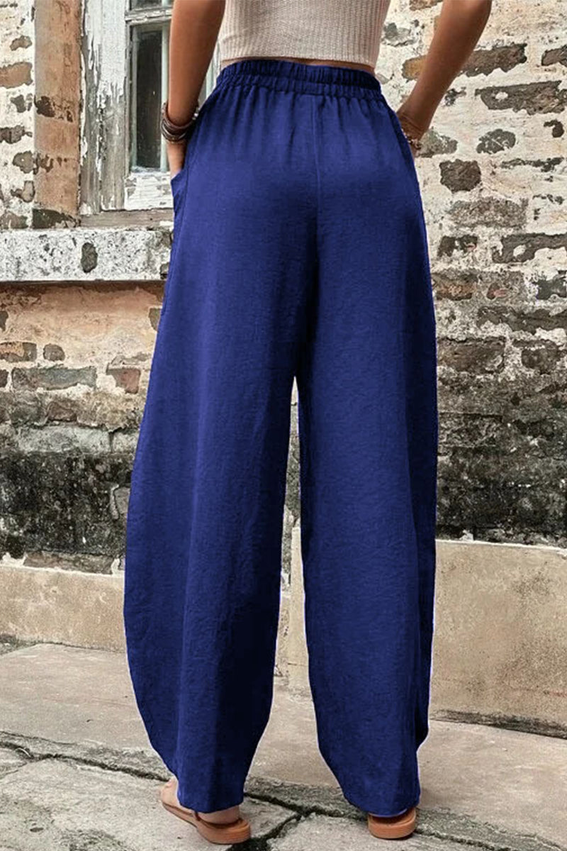 Mahina - casual loose pocket high waist harlan pants