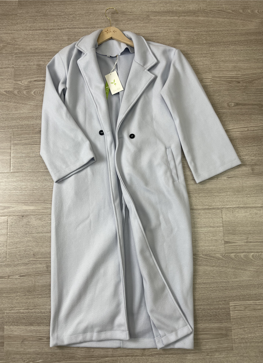 Oversized longline trench coat for women