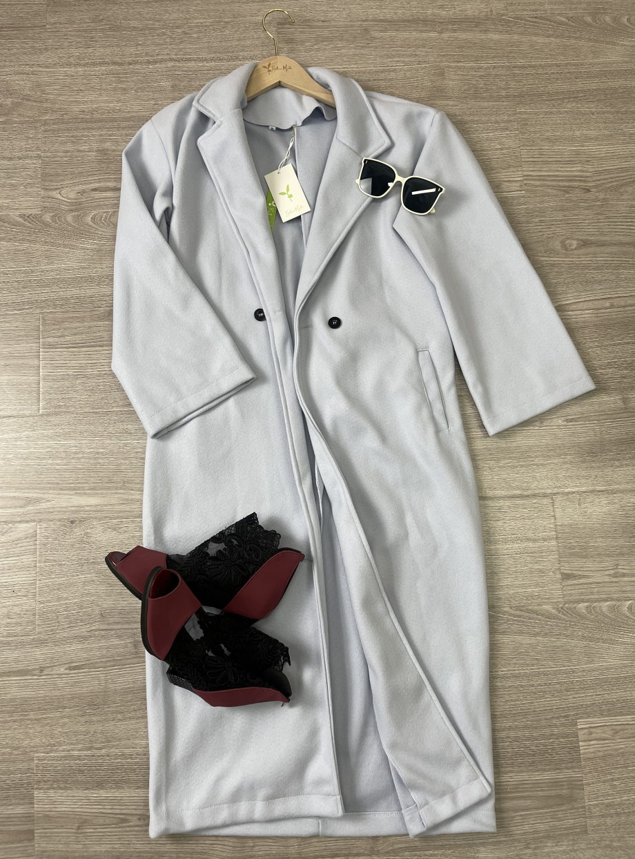 Oversized longline trench coat for women
