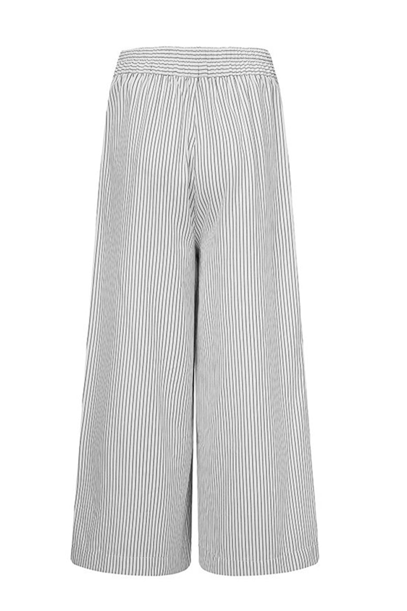 Sandra - casual striped high waist and wide leg pants