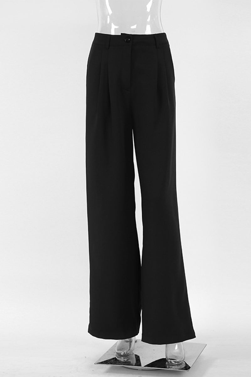 Lindsay - casual high-waist loose straight pants