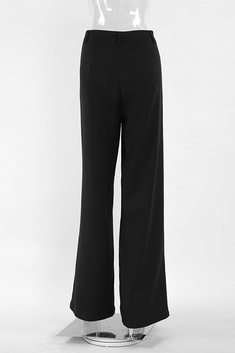 Lindsay - casual high-waist loose straight pants