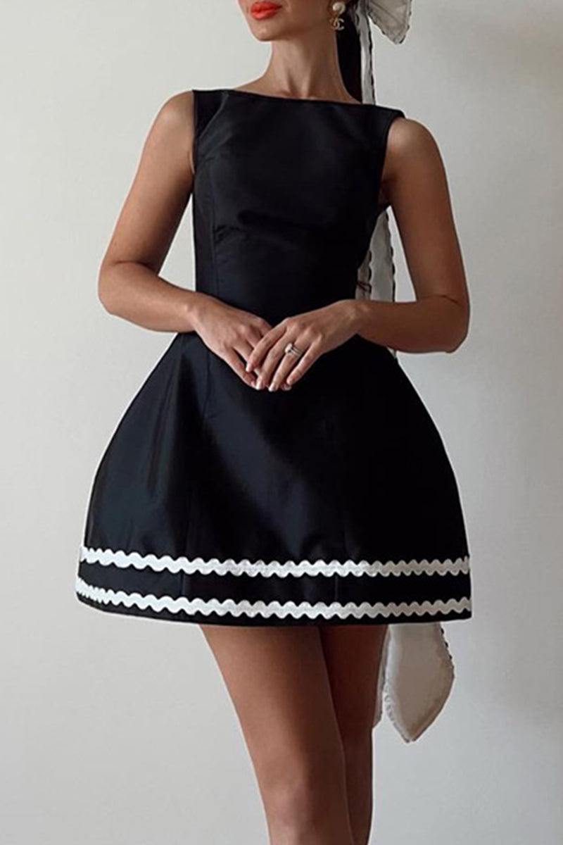 Elegant Sleeveless A-Line Mini Dress
