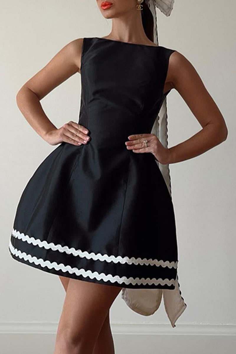 Elegant Sleeveless A-Line Mini Dress