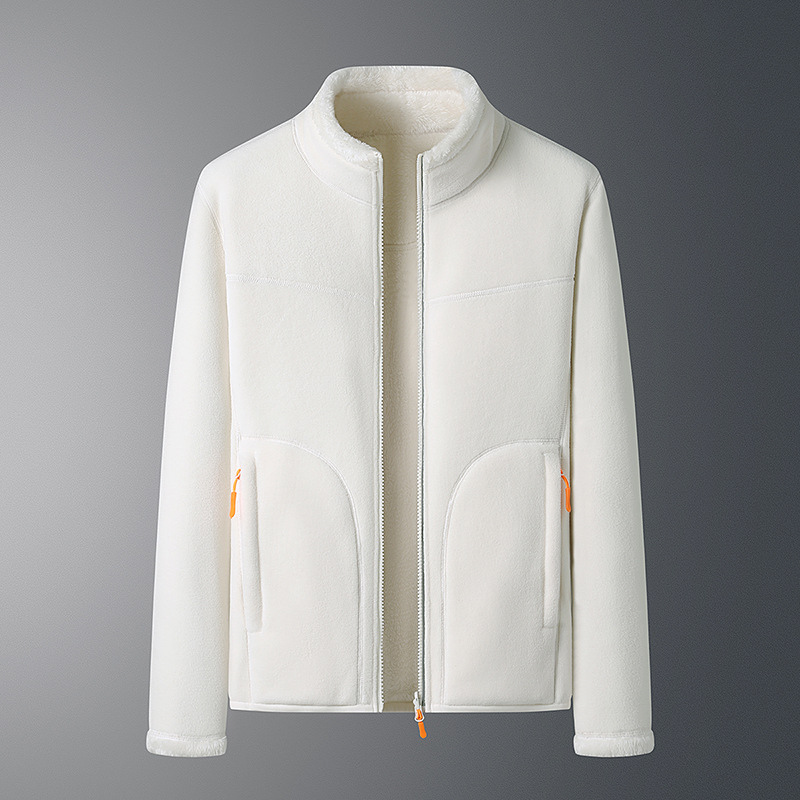 Velvet double-sided polar fleece cardigan jacket for women
