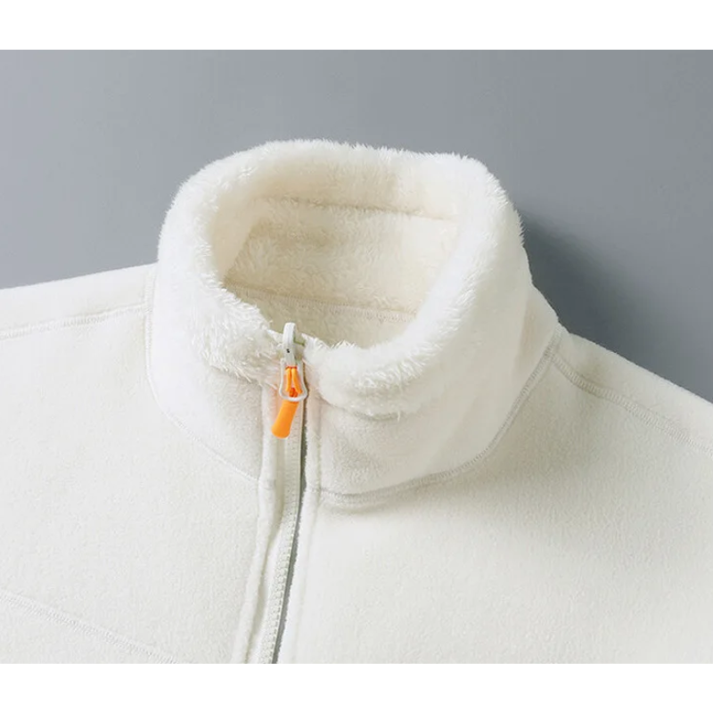 Velvet double-sided polar fleece cardigan jacket for women