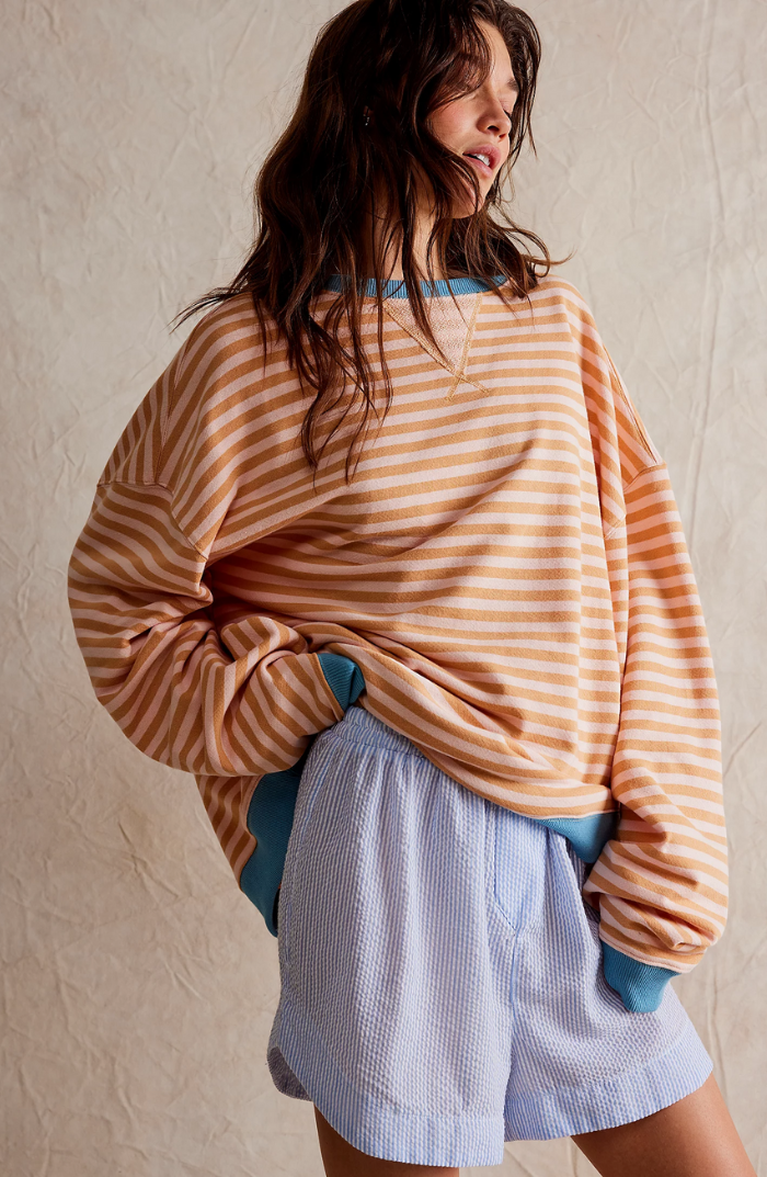 Women's oversized striped sweater