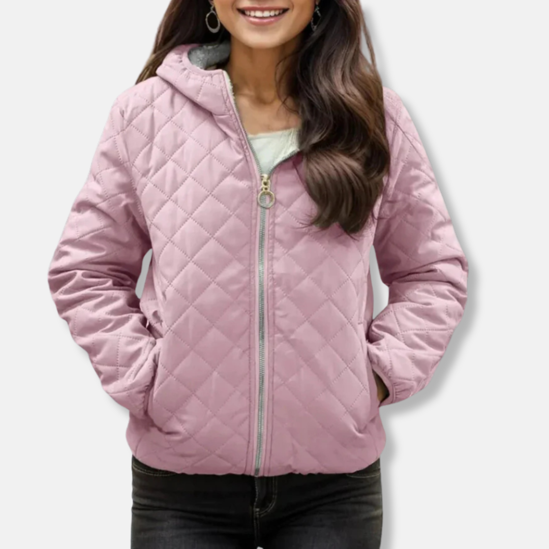 Relaxed Fit Hooded Quilted Jacket