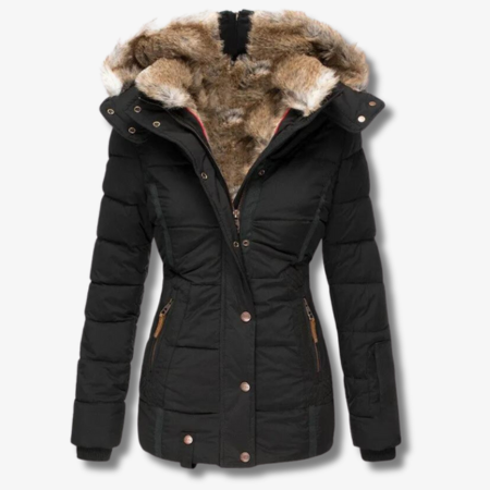Women's warm jacket with hood