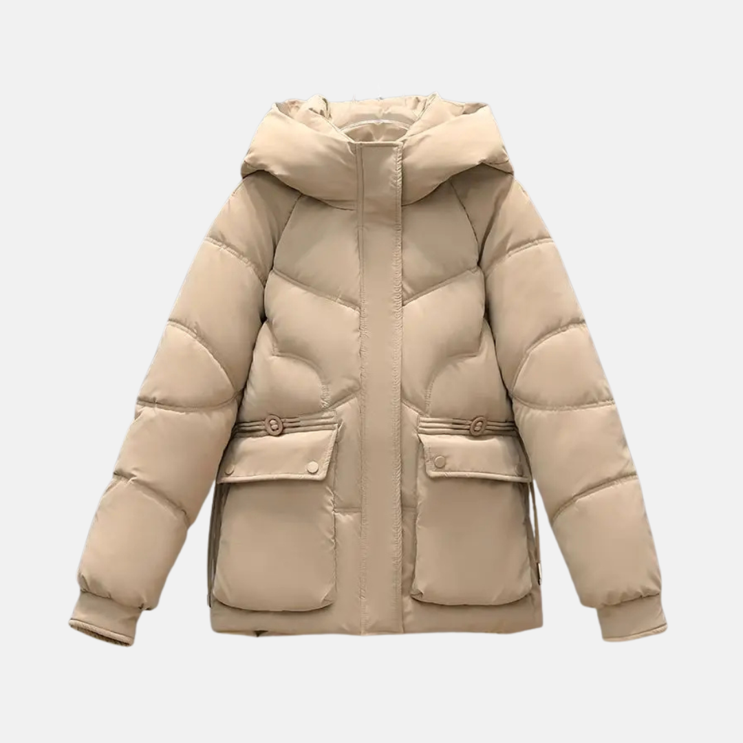 Veronica Hooded Puffer Jacket | Quilted Relaxed Fit Jacket