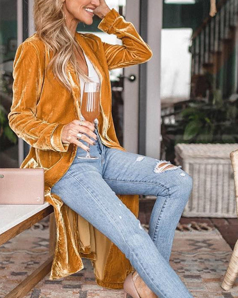 Women’s Duster Cardigan – Loose Fit – Luxury Fabric – Open Front – Full Sleeve