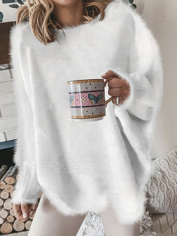 Women's fuzzy sweater