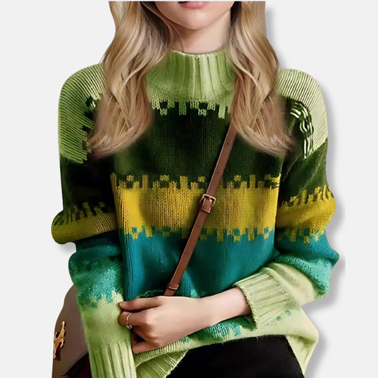 Knit Relaxed Fit Mock Turtleneck Sweatshirt