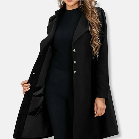 Slim Fit Double-Breasted Wool Coat