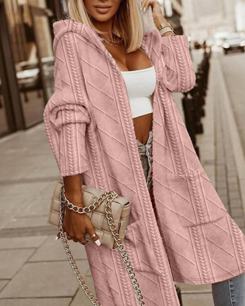 Women's hooded windbreaker cardigan