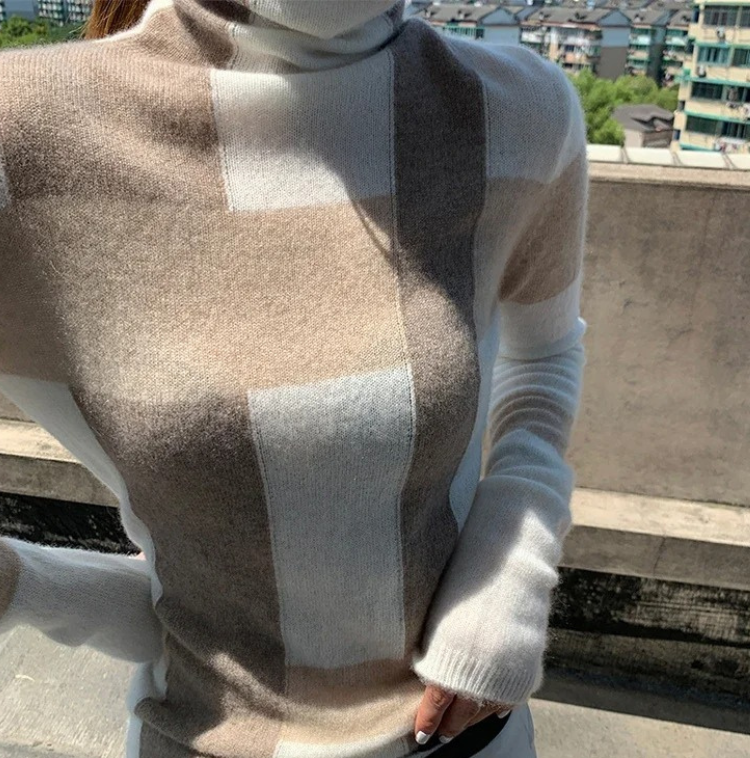 Women's loose collar cashmere sweater