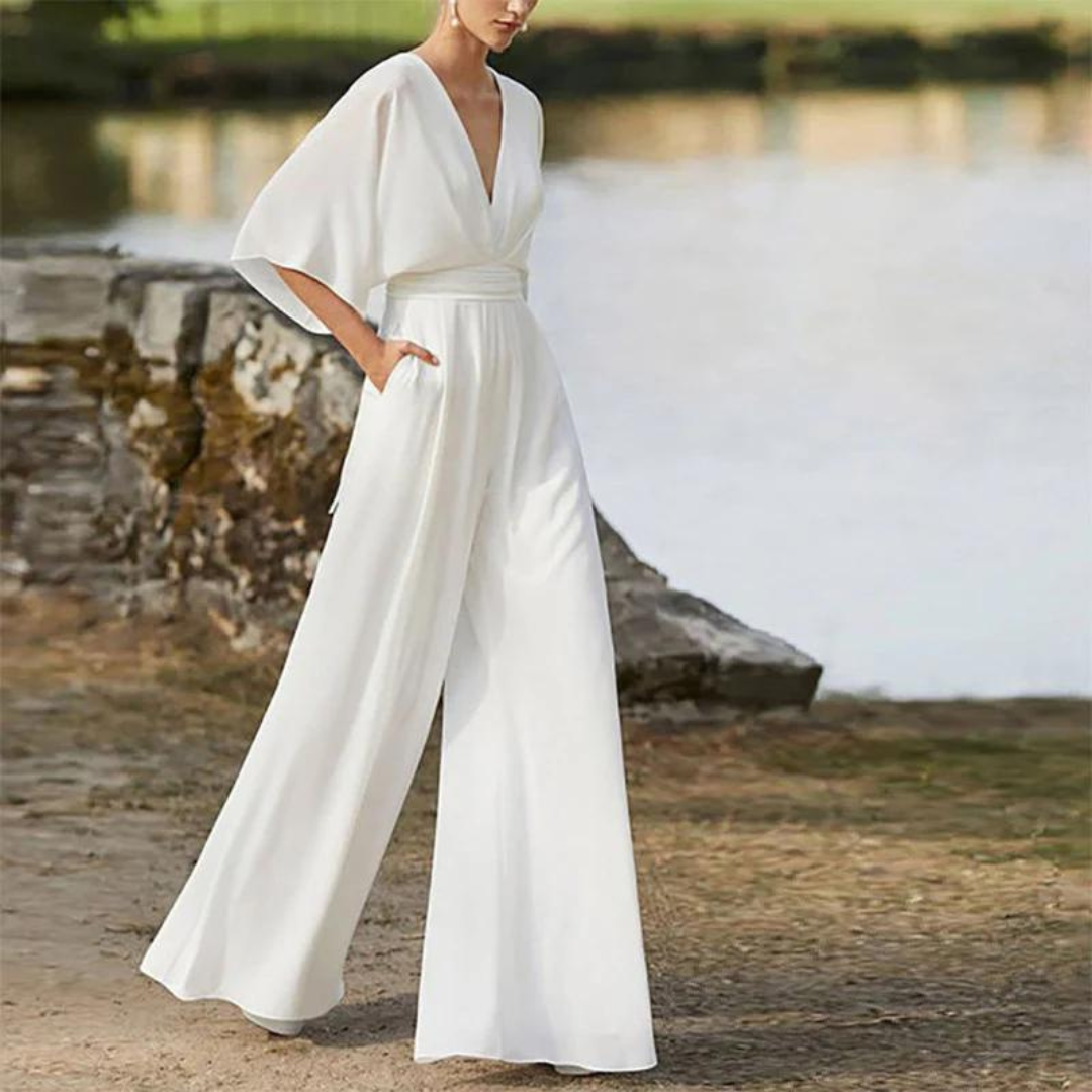 Women’s Half-Sleeve Jumpsuit – Stylish and Elegant Apparel