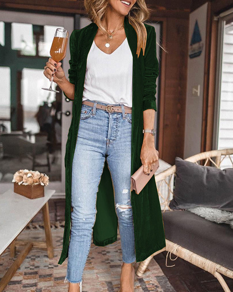 Women’s Duster Cardigan – Loose Fit – Luxury Fabric – Open Front – Full Sleeve