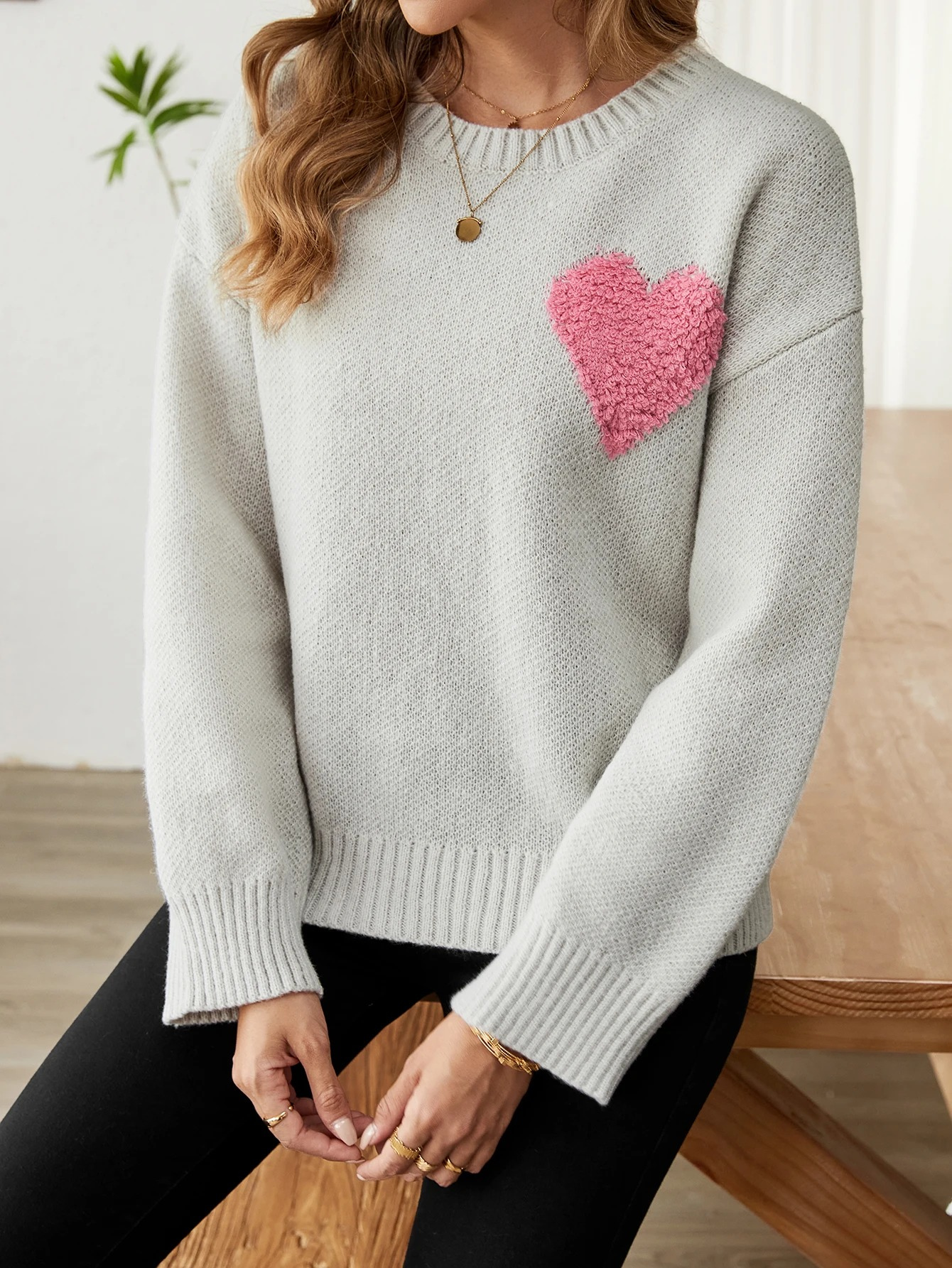 Warm Heart Design Sweater