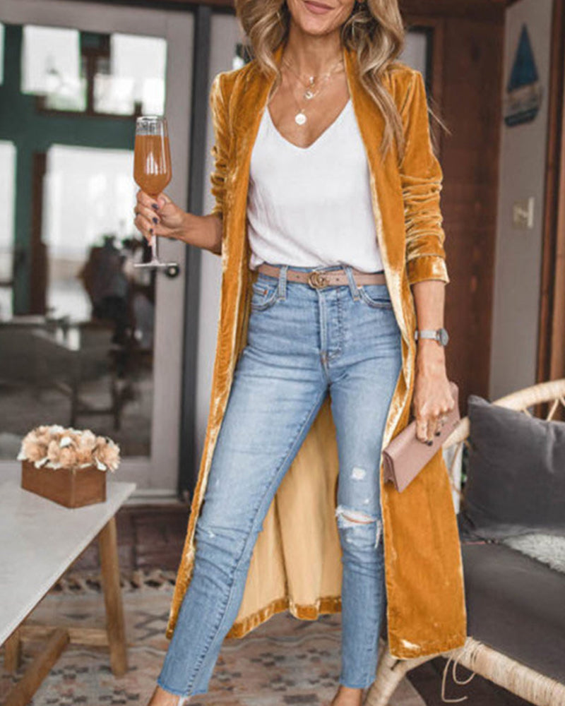 Women’s Duster Cardigan – Loose Fit – Luxury Fabric – Open Front – Full Sleeve