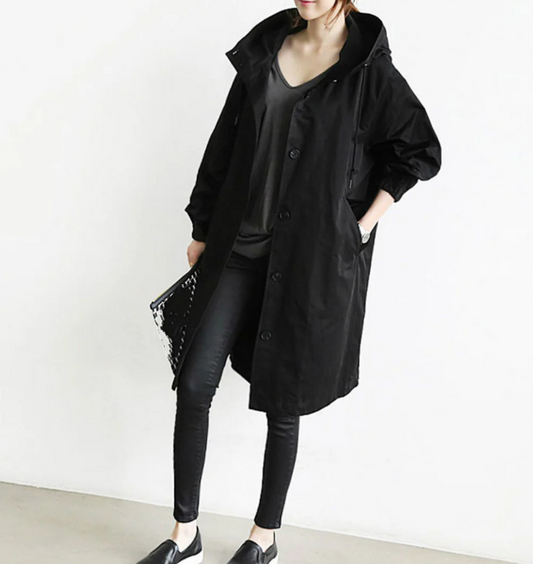 Casual Mid-Length Windbreaker Jacket