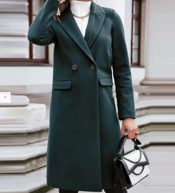 Marina - single-breasted long trench coat