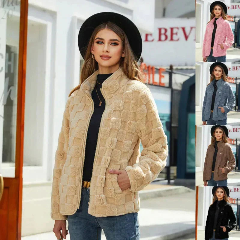Women's super soft short fleece jacket