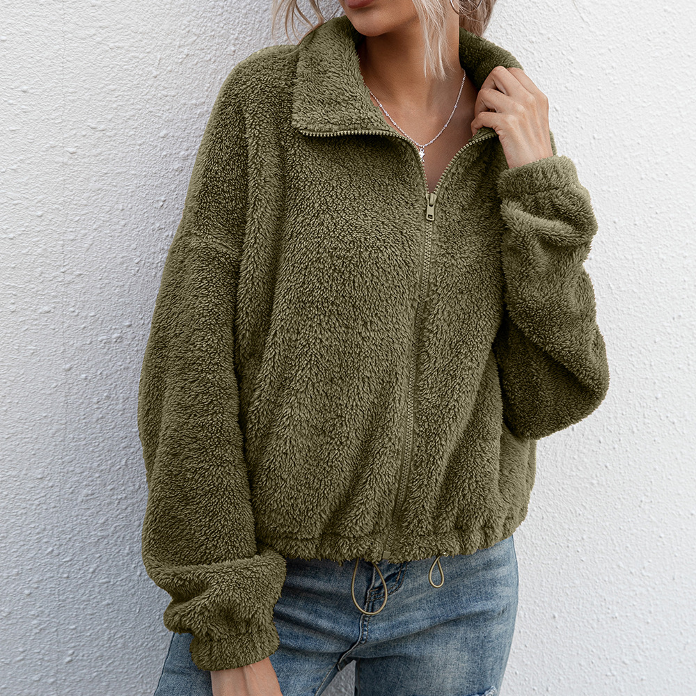 Women's plush fur jacket