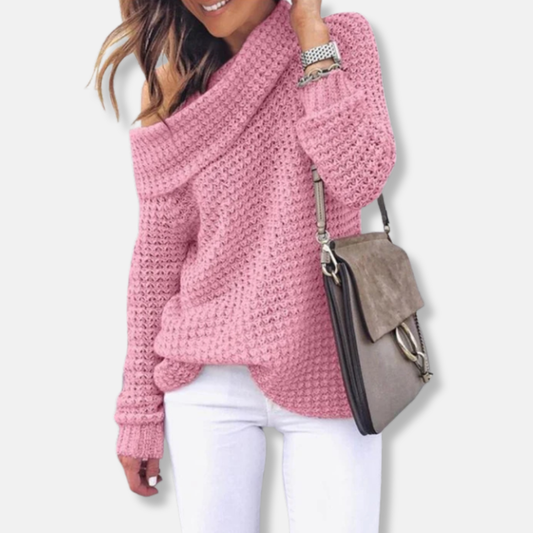 Chunky Knit Oversized Relaxed Fit Sweatshirt