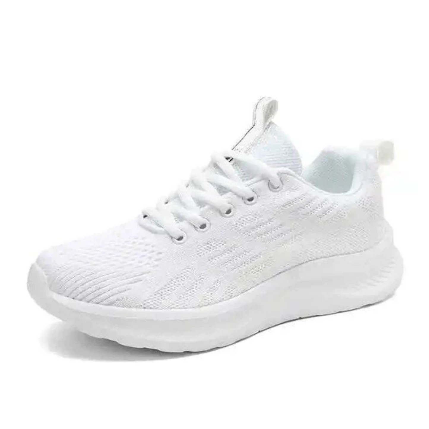 Women's Athletic Sneakers - Breathable Knitted Mesh - Lightweight Cushioned Sole