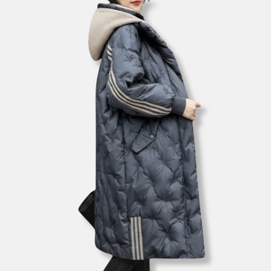 Olivia Long Padded Coat | Oversized Hooded Maxi-Length Coat