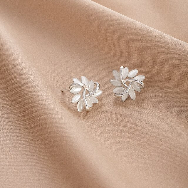 Radiant Opal Petal Earrings