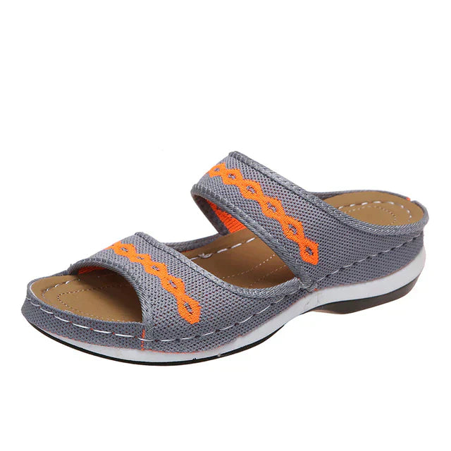 Cushioned Woven Strap Slip-On Sandals