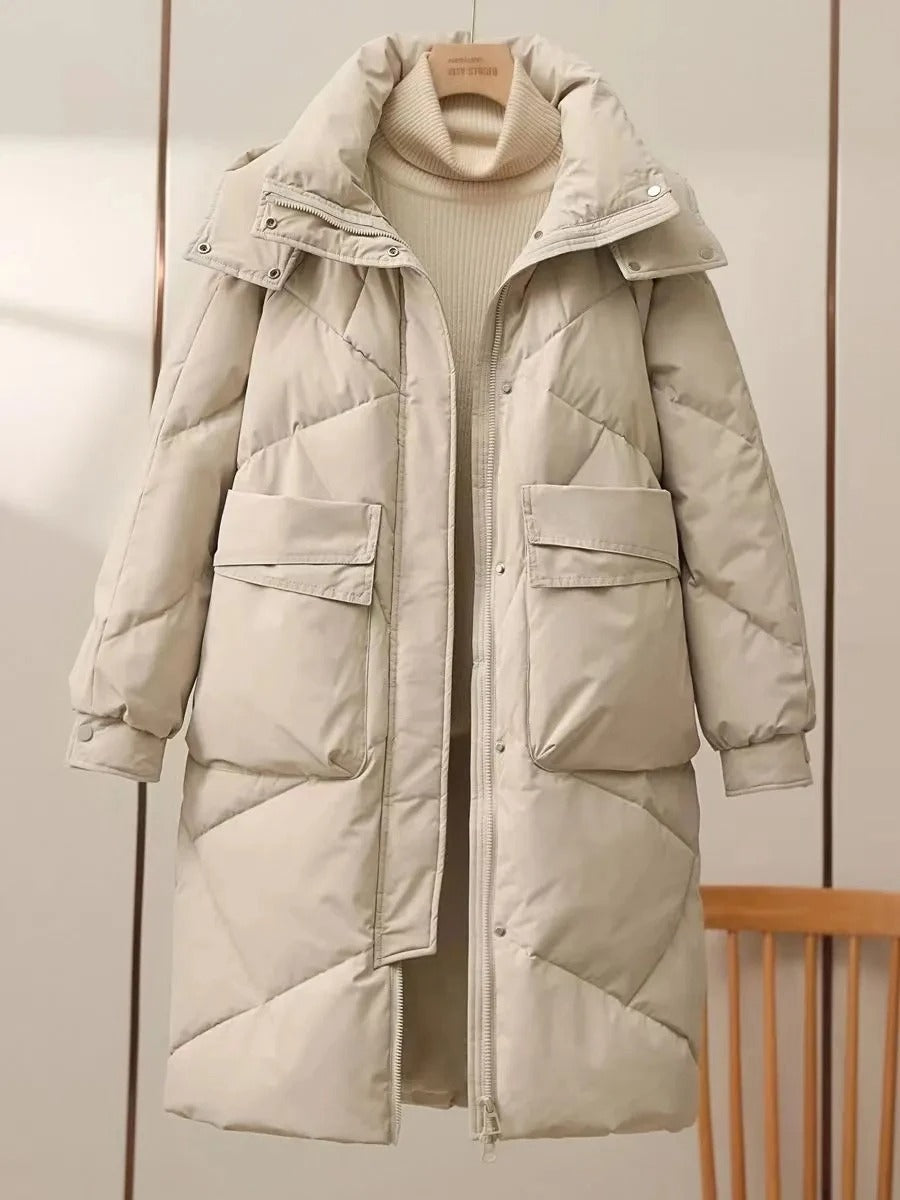 Women's hooded parka jackets for winter