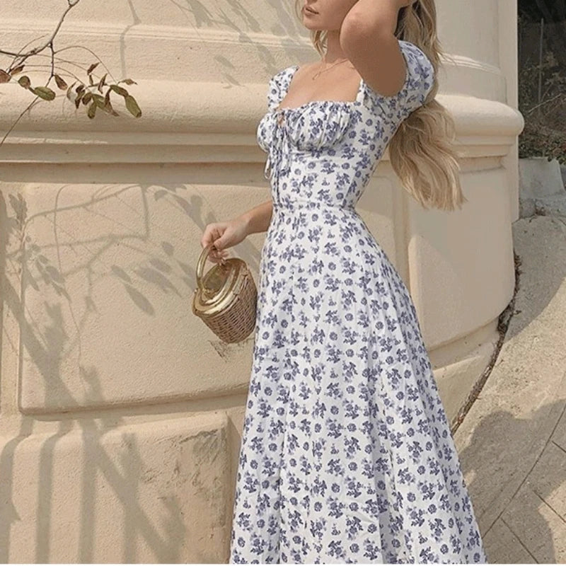Women's Floral Summer Dress Vintage Style