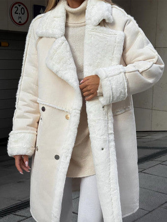 Women's winter coat lapel
