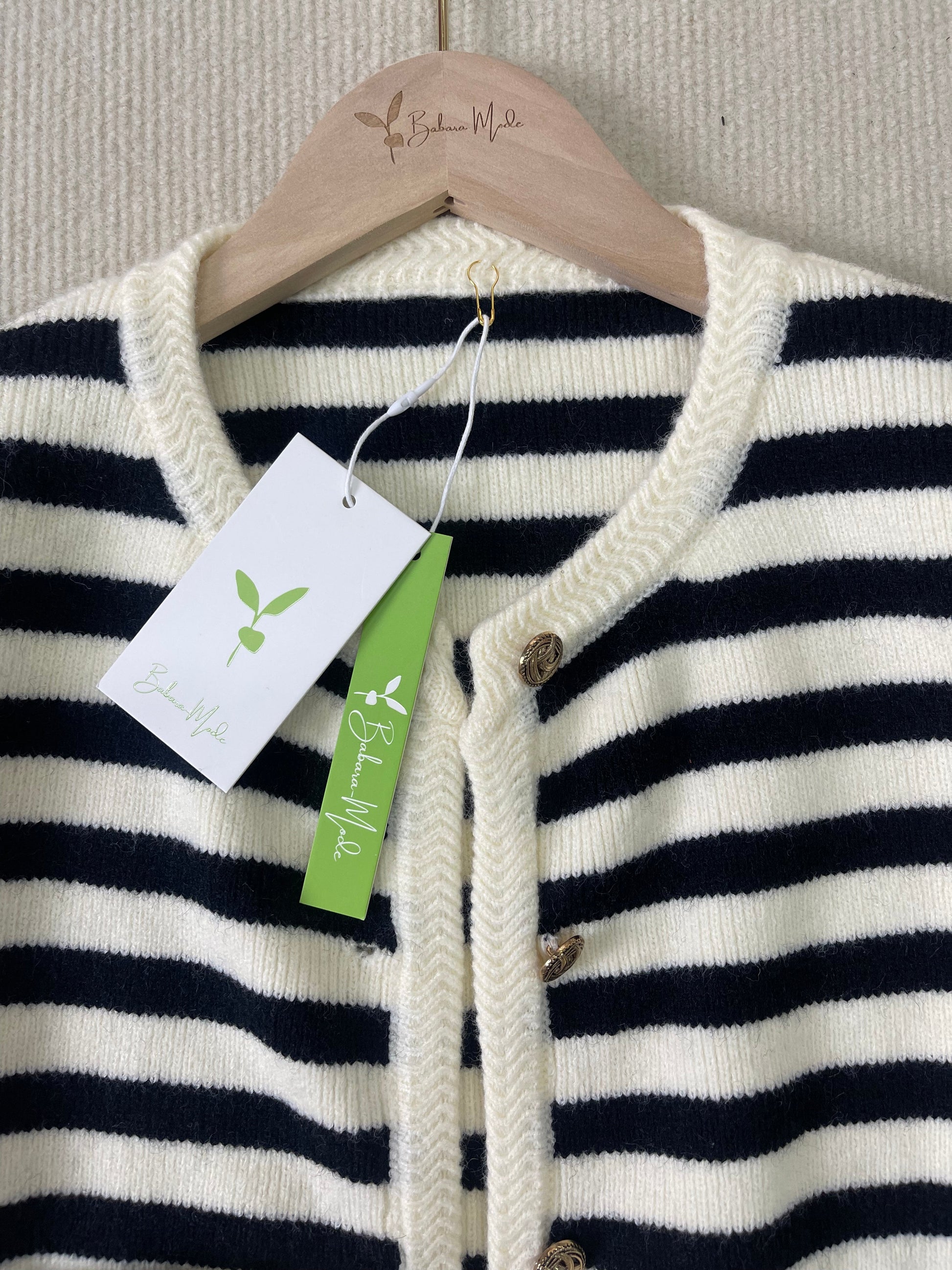 Striped Long-Sleeved Two-Piece Pullover Sweater