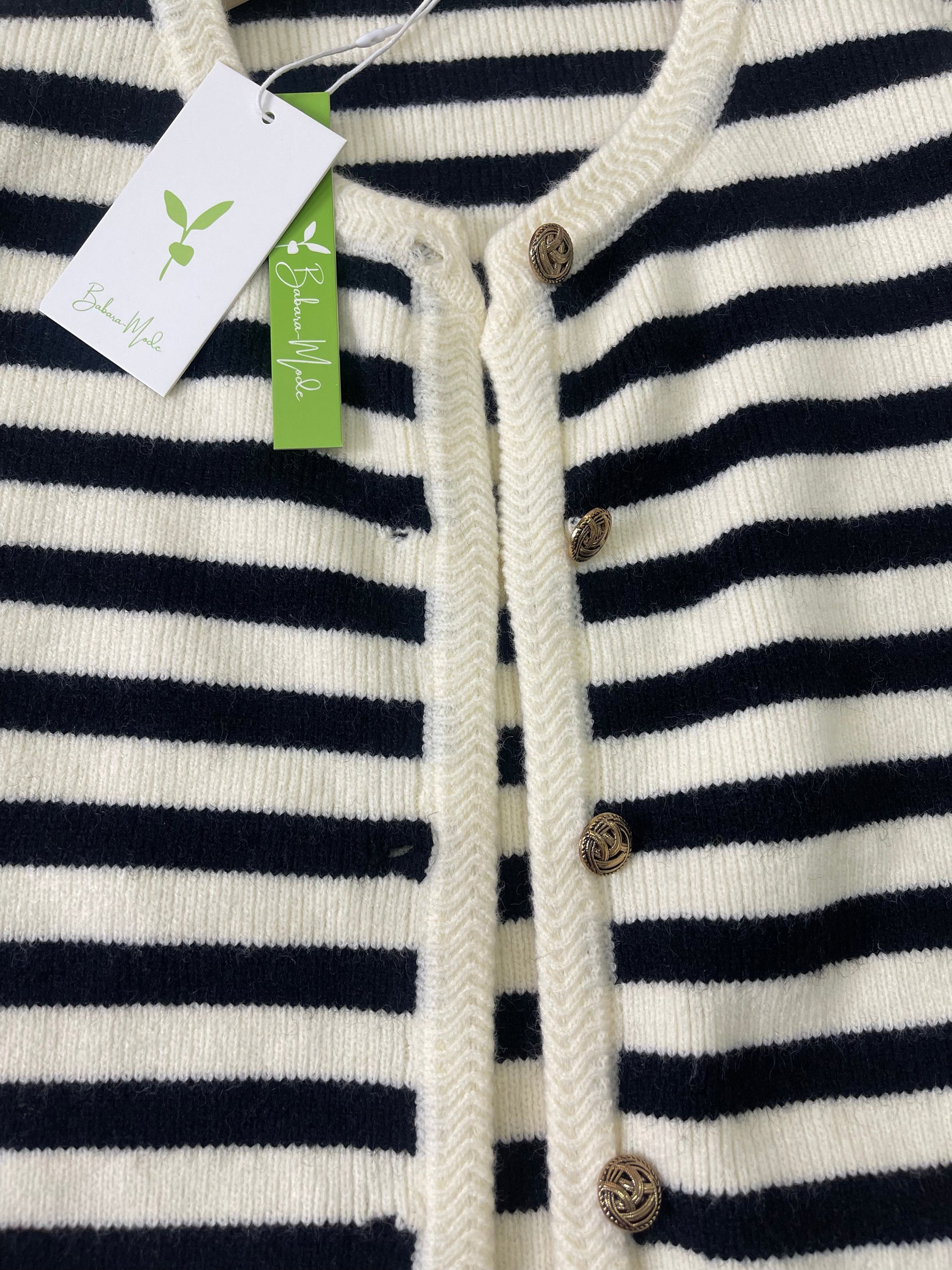 Striped Long-Sleeved Two-Piece Pullover Sweater