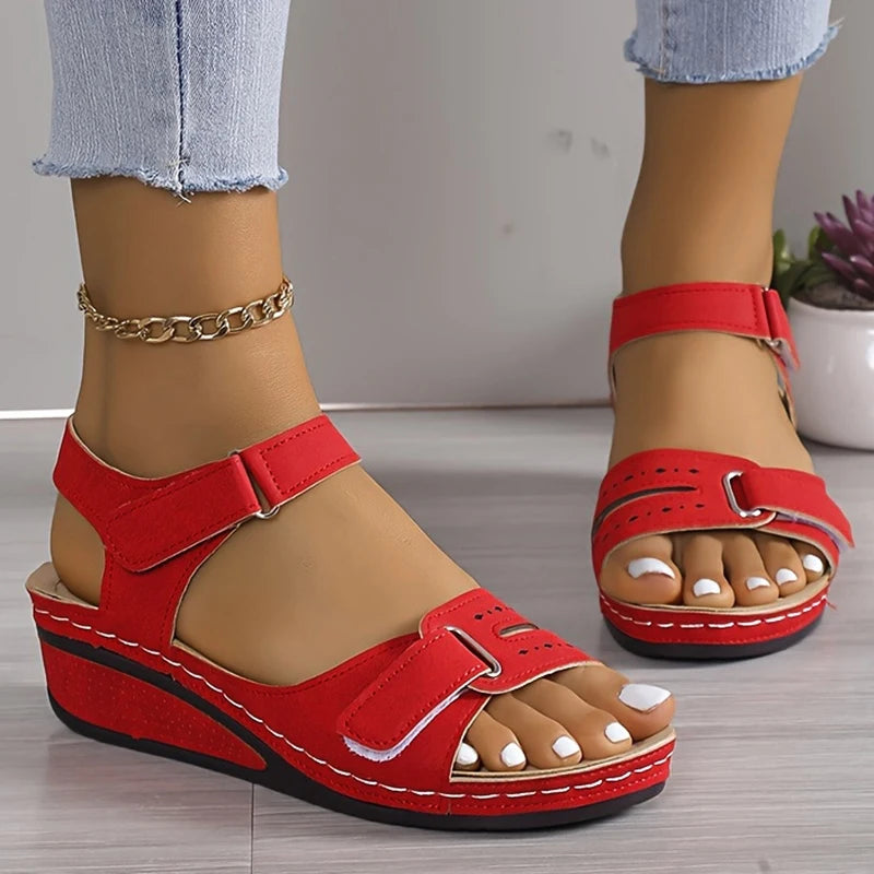 Cushioned Open Toe Wedge Sandals