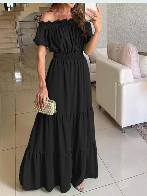 Women's Boho Maxi Dress Elegant Summer Beach Party Dress